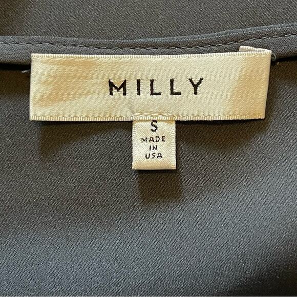Milly Grey Silk Short Sleeve High Low Blouse Small - Picture 5 of 10